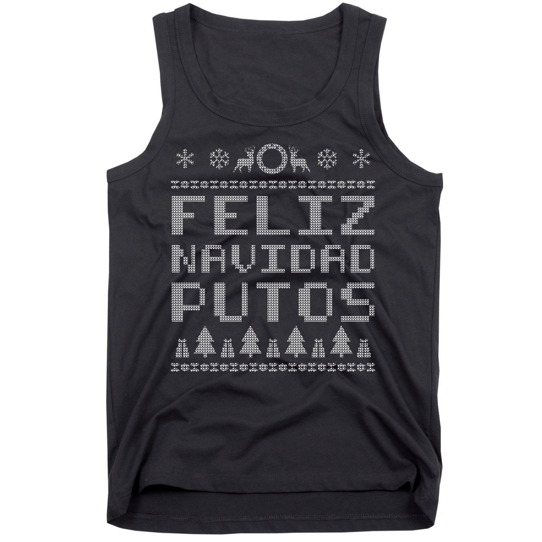 X-Mas Feliz Navidad Putos Ugly Christmas Tank Top