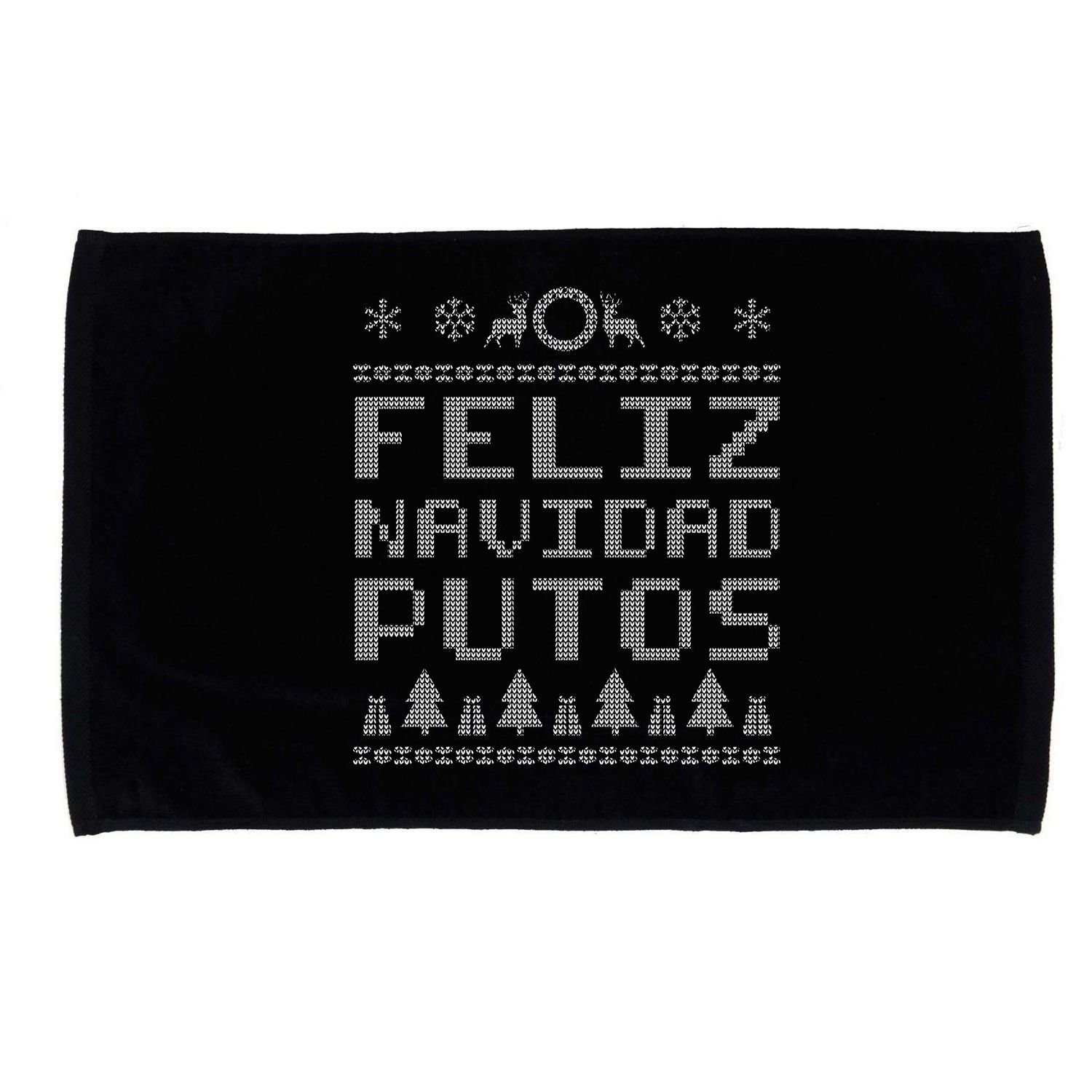X-Mas Feliz Navidad Putos Ugly Christmas Microfiber Hand Towel
