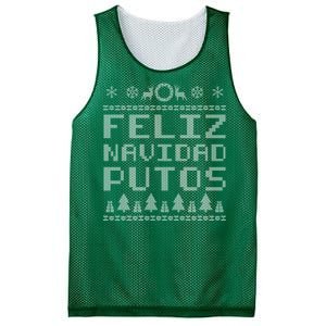 X-Mas Feliz Navidad Putos Ugly Christmas Mesh Reversible Basketball Jersey Tank