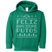 X-Mas Feliz Navidad Putos Ugly Christmas Toddler Hoodie