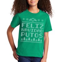 X-Mas Feliz Navidad Putos Ugly Christmas Kids T-Shirt