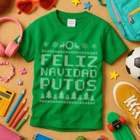 X-Mas Feliz Navidad Putos Ugly Christmas Kids T-Shirt
