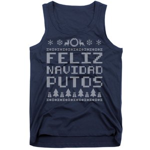 X-Mas Feliz Navidad Putos Ugly Christmas Tank Top