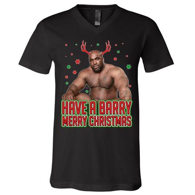 X-Mas Have A Barry Merry Christmas V-Neck T-Shirt
