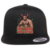 X-Mas Have A Barry Merry Christmas Flat Bill Trucker Hat