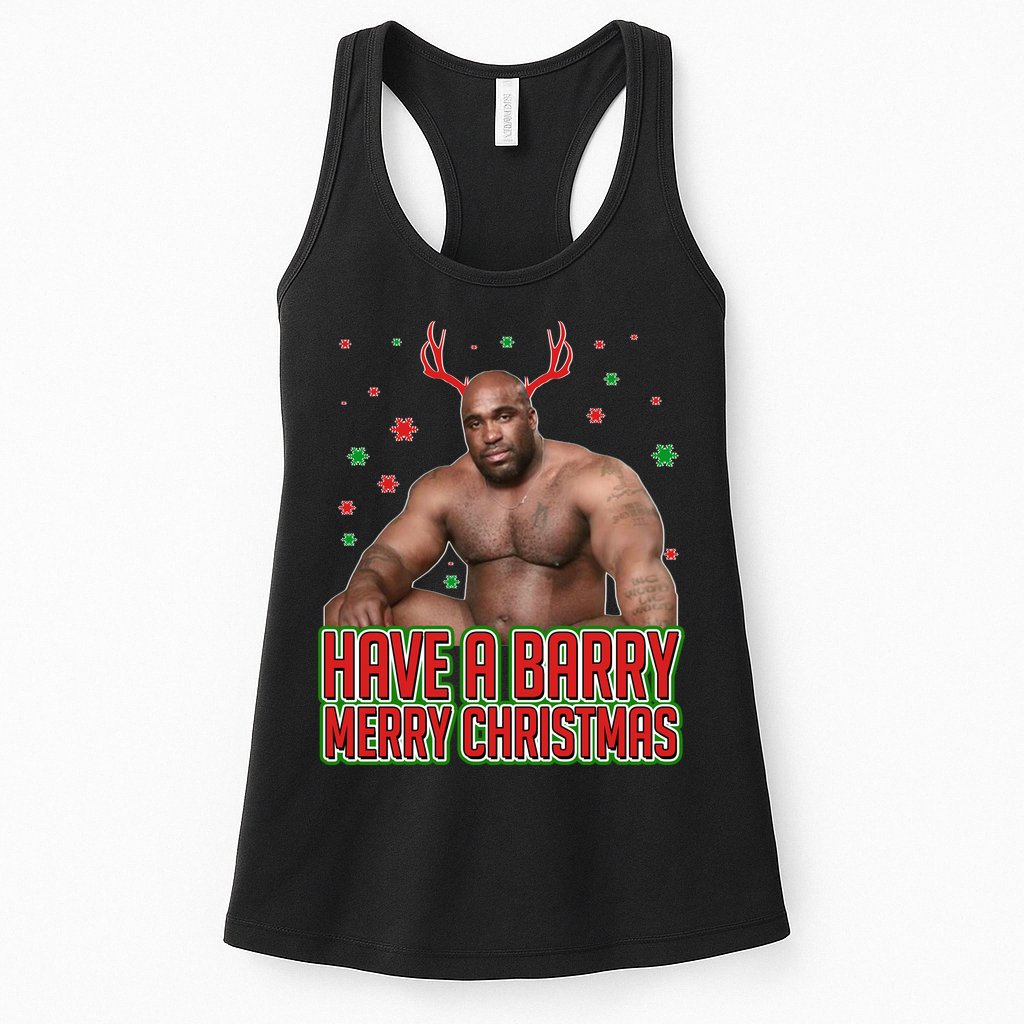 X-Mas Have A Barry Merry Christmas Womens Tank Top
