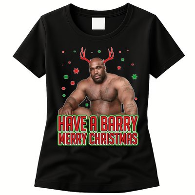 X-Mas Have A Barry Merry Christmas Womens T-Shirt