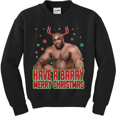 X-Mas Have A Barry Merry Christmas Kids Sweatshirt