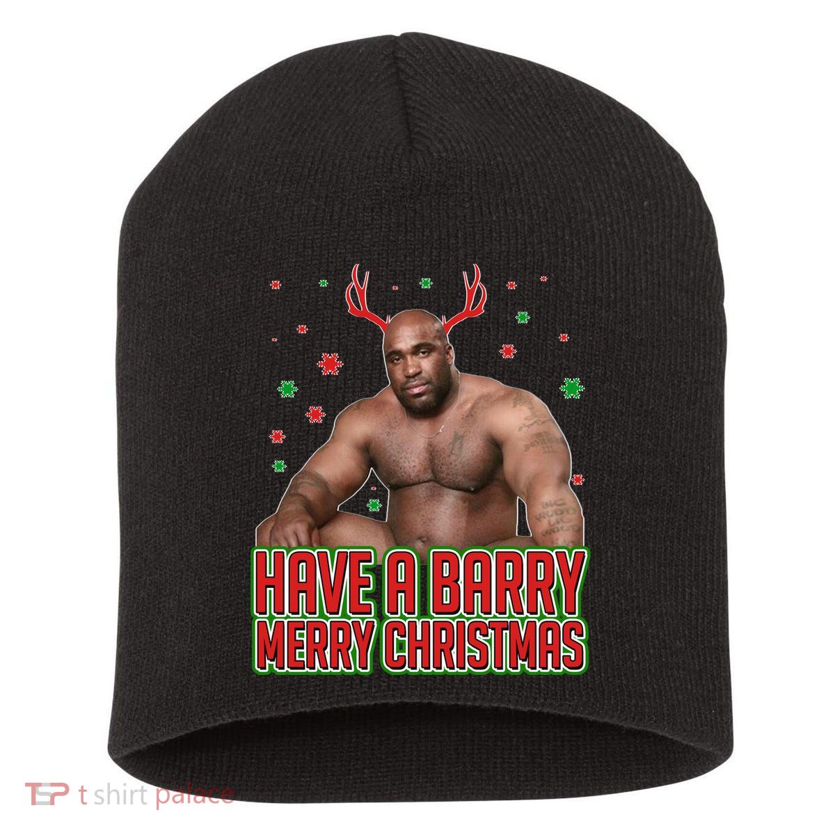 X-Mas Have A Barry Merry Christmas Short Acrylic Beanie