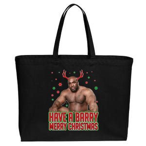 X-Mas Have A Barry Merry Christmas Cotton Canvas Jumbo Tote