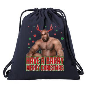 X-Mas Have A Barry Merry Christmas Drawstring Bag