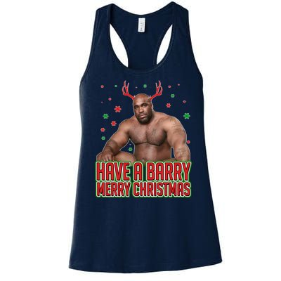 X-Mas Have A Barry Merry Christmas Women's Racerback Tank