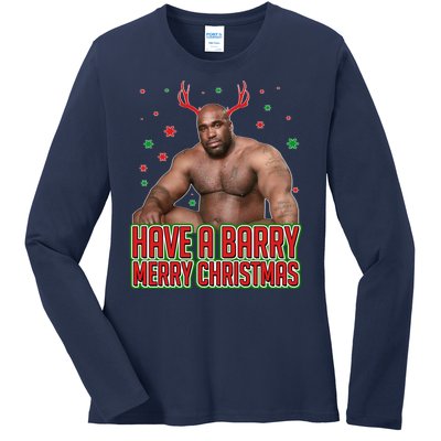 X-Mas Have A Barry Merry Christmas Ladies Long Sleeve Shirt