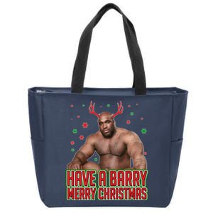 X-Mas Have A Barry Merry Christmas Zip Tote Bag