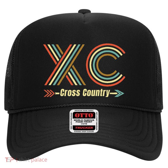 Xc A Cross Country Running Design High Crown Mesh Back Trucker Hat
