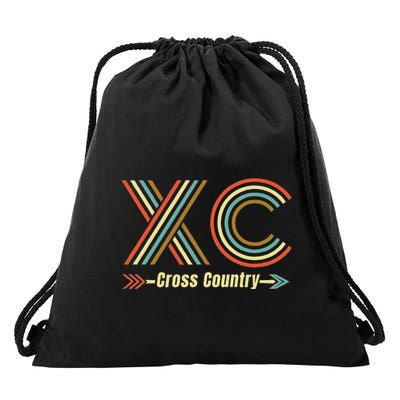 Xc A Cross Country Running Design Drawstring Bag