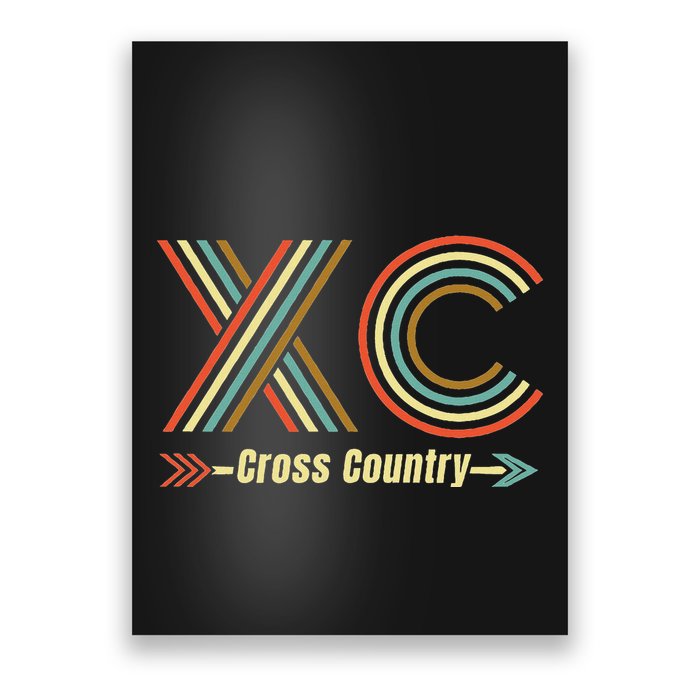 Xc A Cross Country Running Design Poster
