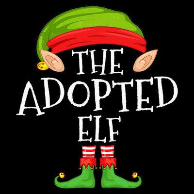 Xmas Adopted Elf Matching Christmas Family Elf T-Shirt