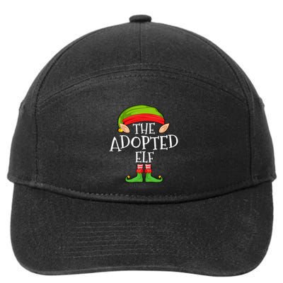 Xmas Adopted Elf Matching Christmas Family Elf 7-Panel Snapback Hat