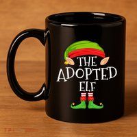 Xmas Adopted Elf Matching Christmas Family Elf 11oz C Handle Ceramic Mug