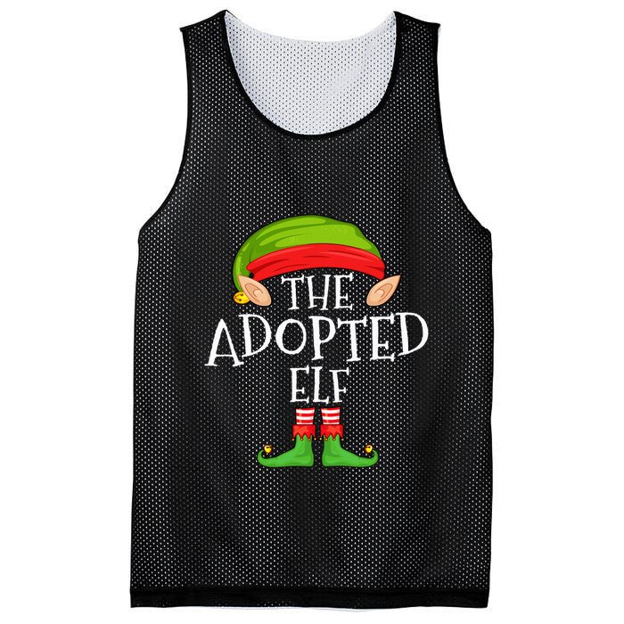 Xmas Adopted Elf Matching Christmas Family Elf Mesh Reversible Basketball Jersey Tank