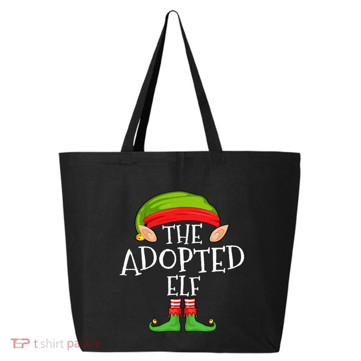 Xmas Adopted Elf Matching Christmas Family Elf 25L Jumbo Tote