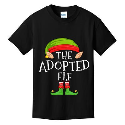 Xmas Adopted Elf Matching Christmas Family Elf Kids T-Shirt