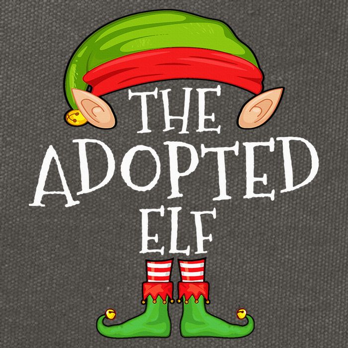 Xmas Adopted Elf Matching Christmas Family Elf Cotton Canvas Backpack