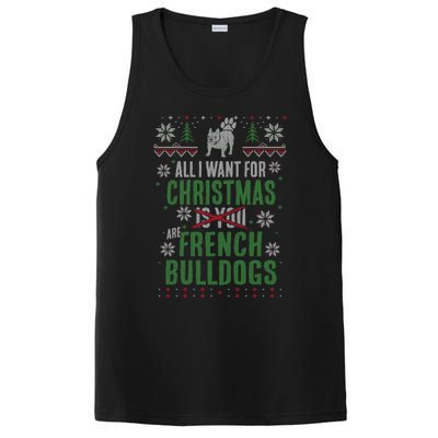 Xmas All I Want For Christmas Are French Bulldogs Cool Gift PosiCharge Competitor Tank