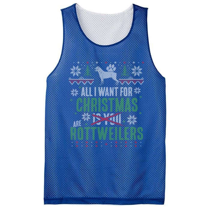 XMas All I Want For Christmas Are Rottweilers Gift Mesh Reversible Basketball Jersey Tank