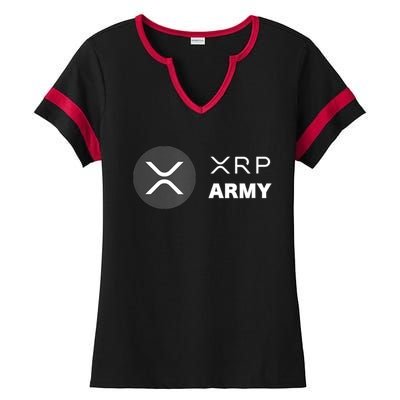 XRP Army | Ripple Crypto HODL Chainlink Ethereum Bitcoin Ladies Halftime Notch Neck Tee