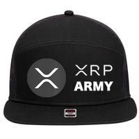 XRP Army | Ripple Crypto HODL Chainlink Ethereum Bitcoin 7 Panel Mesh Trucker Snapback Hat