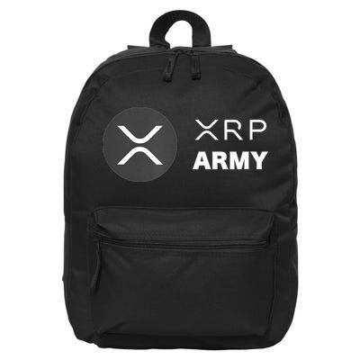 XRP Army | Ripple Crypto HODL Chainlink Ethereum Bitcoin 16 in Basic Backpack