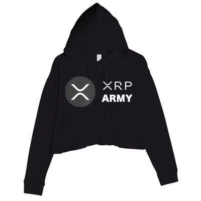 XRP Army | Ripple Crypto HODL Chainlink Ethereum Bitcoin Crop Fleece Hoodie