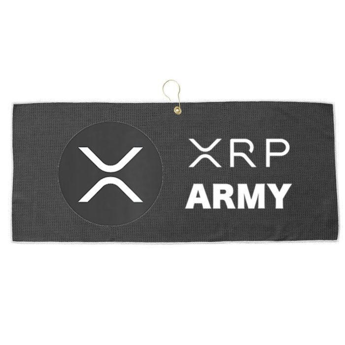 XRP Army | Ripple Crypto HODL Chainlink Ethereum Bitcoin Large Microfiber Waffle Golf Towel