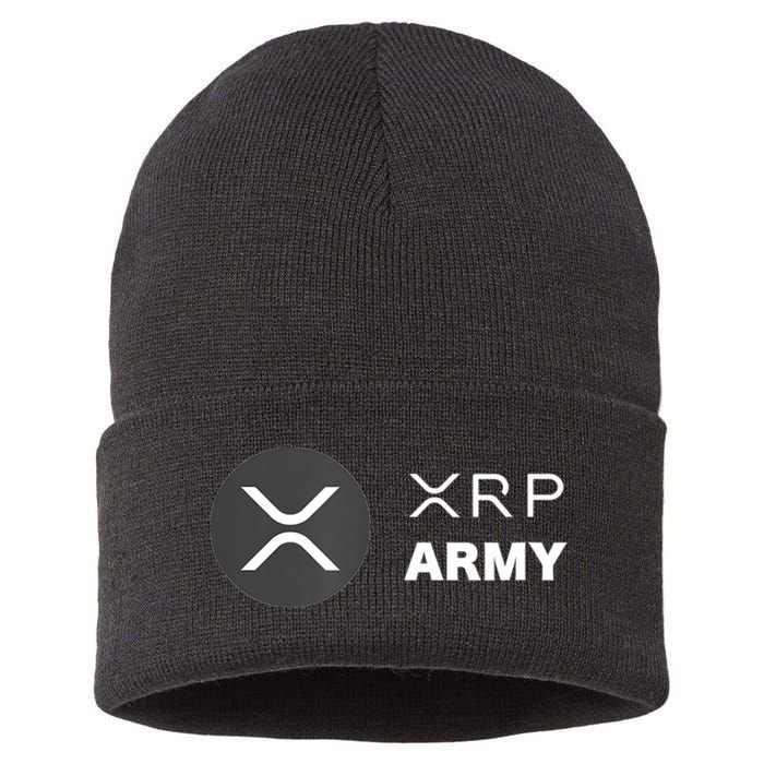 XRP Army | Ripple Crypto HODL Chainlink Ethereum Bitcoin Sustainable Knit Beanie
