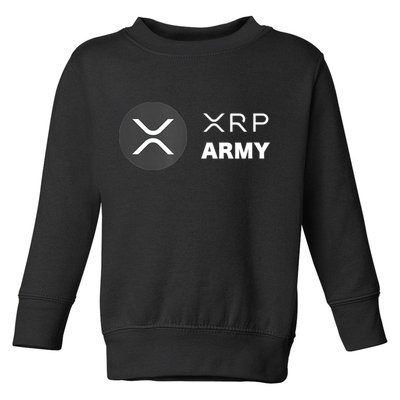 XRP Army | Ripple Crypto HODL Chainlink Ethereum Bitcoin Toddler Sweatshirt