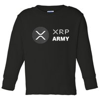 XRP Army | Ripple Crypto HODL Chainlink Ethereum Bitcoin Toddler Long Sleeve Shirt