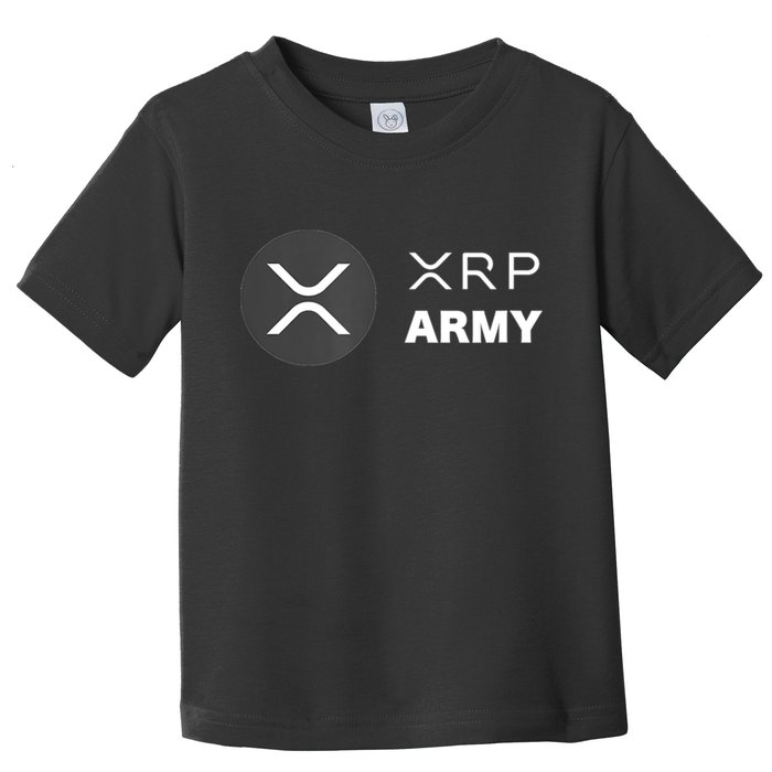 XRP Army | Ripple Crypto HODL Chainlink Ethereum Bitcoin Toddler T-Shirt