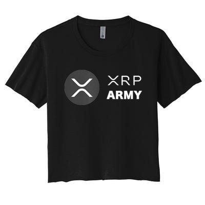 XRP Army | Ripple Crypto HODL Chainlink Ethereum Bitcoin Women's Crop Top Tee