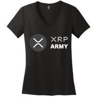 XRP Army | Ripple Crypto HODL Chainlink Ethereum Bitcoin Women's V-Neck T-Shirt