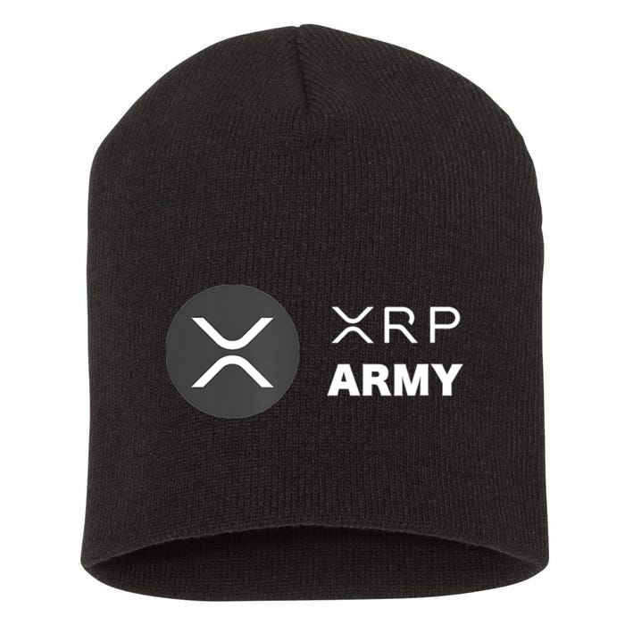 XRP Army | Ripple Crypto HODL Chainlink Ethereum Bitcoin Short Acrylic Beanie