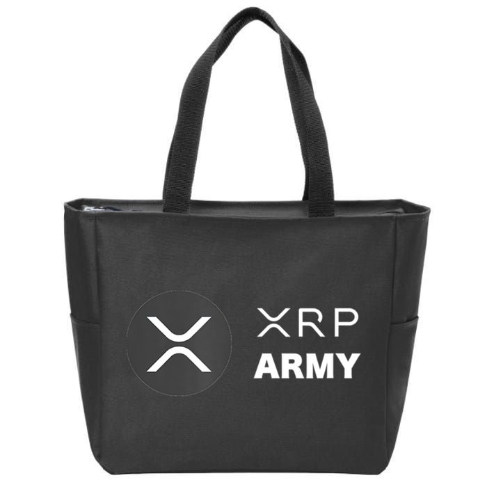 XRP Army | Ripple Crypto HODL Chainlink Ethereum Bitcoin Zip Tote Bag