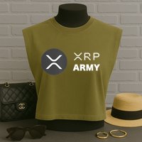 XRP Army | Ripple Crypto HODL Chainlink Ethereum Bitcoin Garment-Dyed Women's Muscle Tee