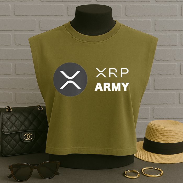 XRP Army | Ripple Crypto HODL Chainlink Ethereum Bitcoin Garment-Dyed Women's Muscle Tee