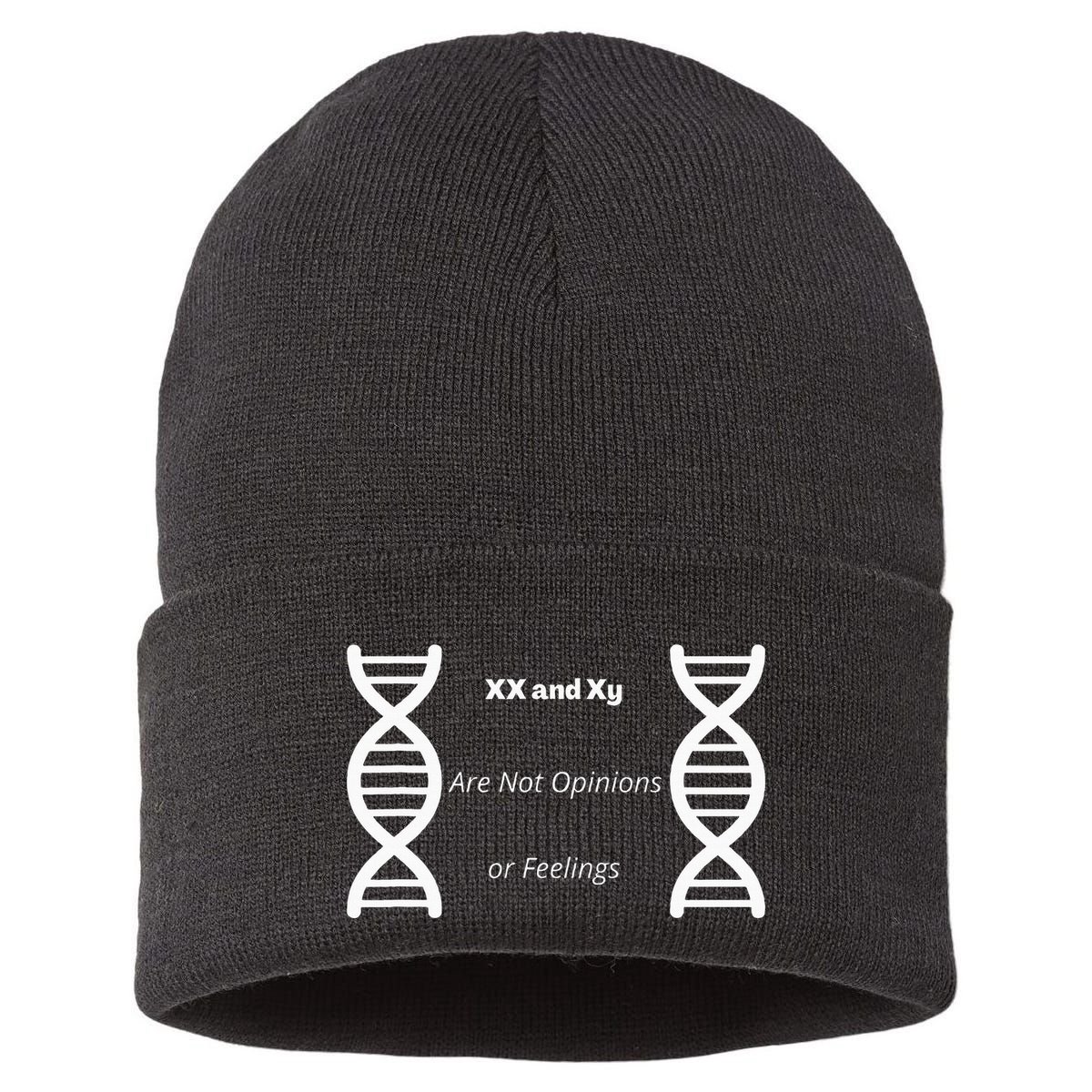 Xx And Xy Not Opinions Or Feelings Sustainable Knit Beanie