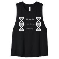 Xx And Xy Not Opinions Or Feelings Women's Racerback Cropped Tank