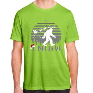 Xmas Bigfoot Christmas I Believes Sasquatch Funny Christmas Great Gift Adult ChromaSoft Performance T-Shirt