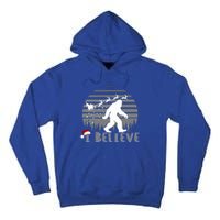 Xmas Bigfoot Christmas I Believes Sasquatch Funny Christmas Great Gift Tall Hoodie