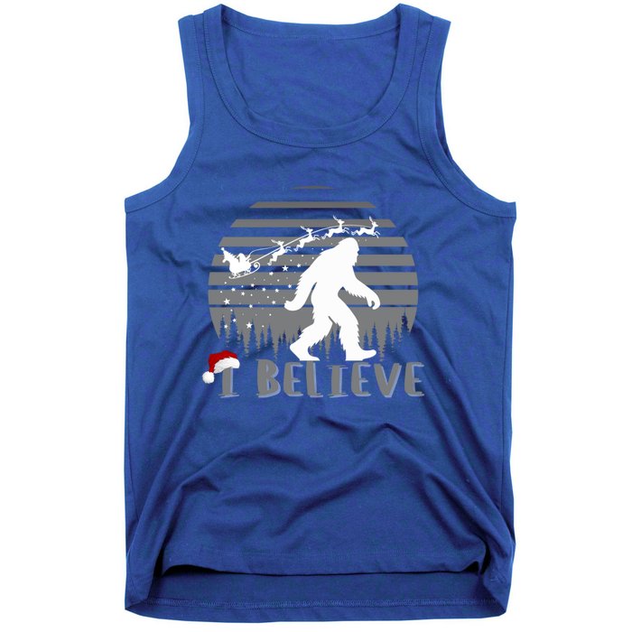 Xmas Bigfoot Christmas I Believes Sasquatch Funny Christmas Great Gift Tank Top